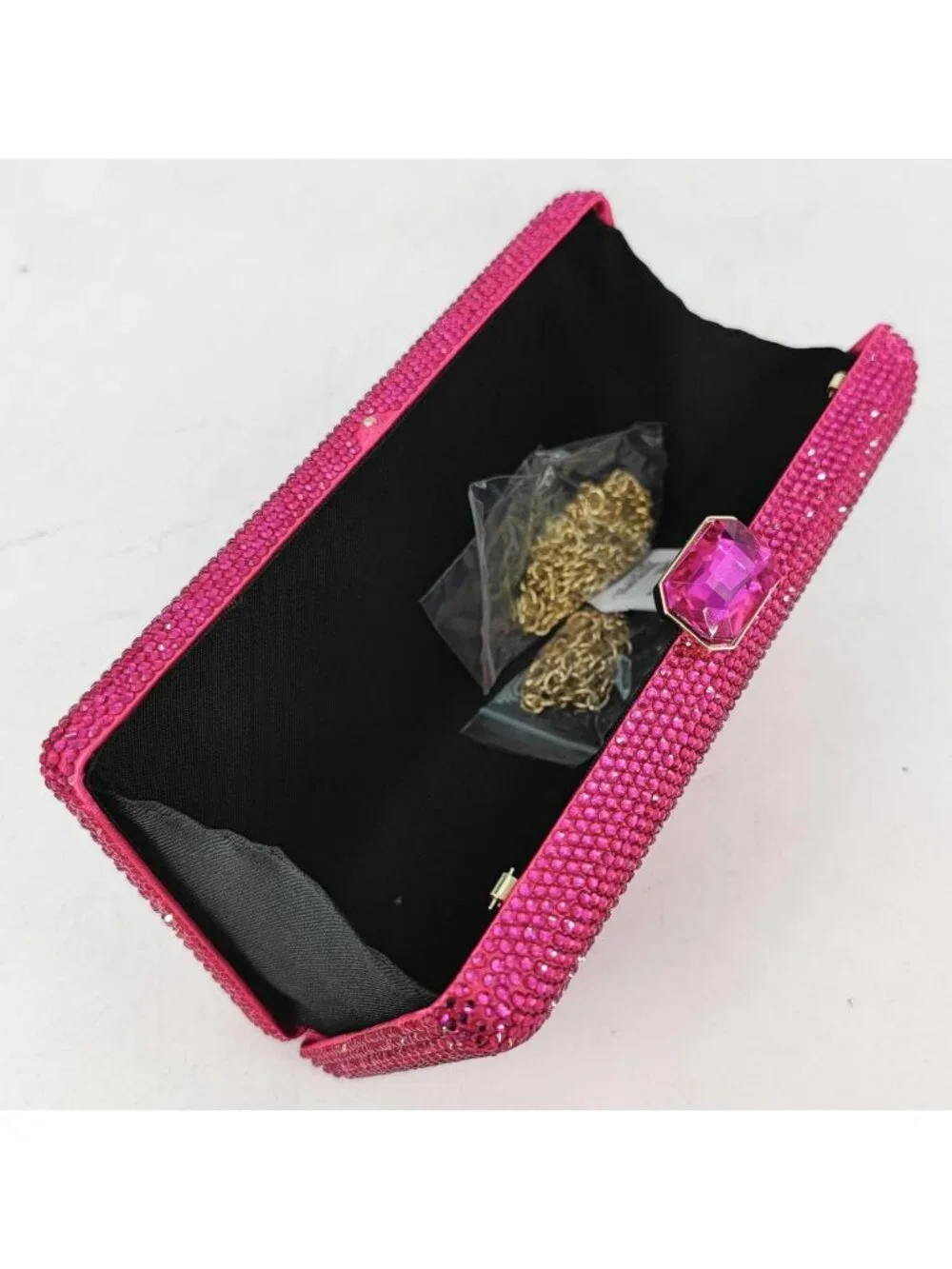 Elegant Crystal Evening Clutch Bag for Women | Rhinestone Bridal Purse, Mini Box
